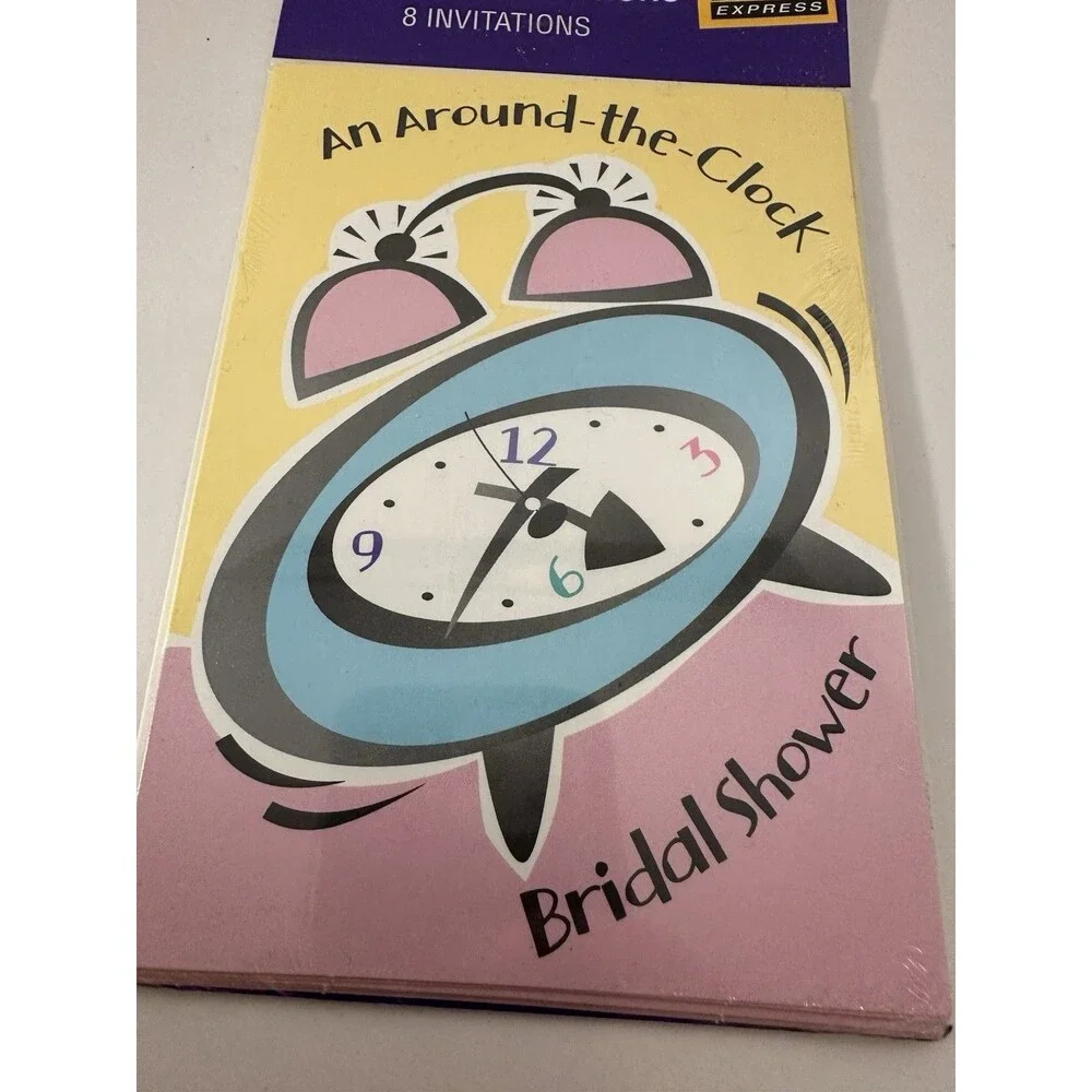 Hallmark Party Express Postcard Invitations An Around The Clock Bridal Shower